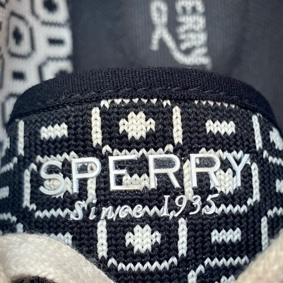 Paul Sperry Womens Lace Up Black & White Sneaker Size 8 - Picture 12 of 16